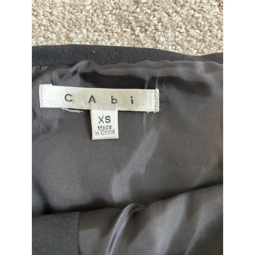 Cabi Mini Skirt XS Black Mixed Media Quilted Wrap Front Button Detail